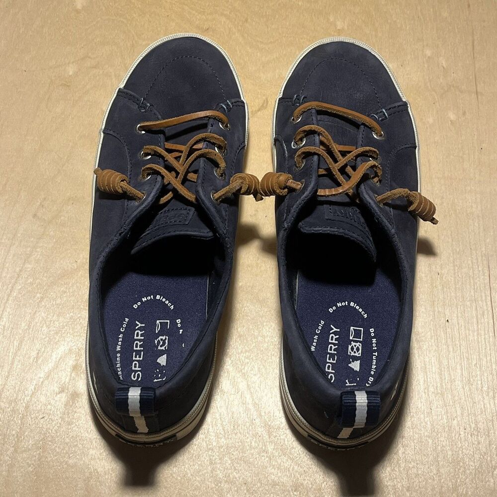 Sperry Womens US Size 8 Topsider Crest Vibe Navy Blue Lace Up Boat Nautical Prep - Picture 4 of 6